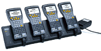 The workabout mx multi docking station showing 4 machines conneted to it